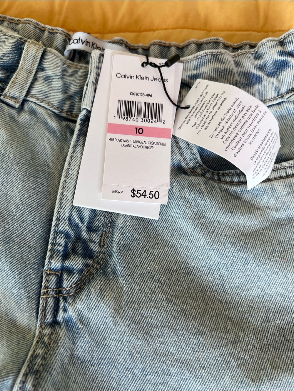 Calvin Klein Jeans Kids Light Blue Denim Jeans